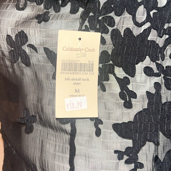Coldwater Creek Black Lace Tunic  Medium - Picture 8 of 11